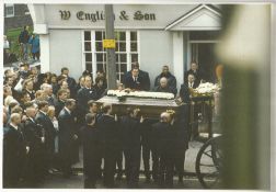 Ronnie Kray collection featuring 6 12x8 colour photographs taken from his funeral. This collection