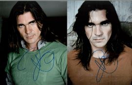 Juanes signed two 10x8 colour photos. Juan Esteban Aristizabal Vásquez (born August 9, 1972),