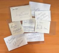 Entertainment collection of 24 signatures from various tv/ film/ stage icons. Includes 24 signed
