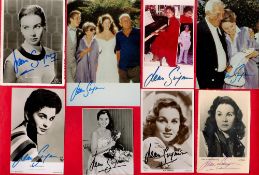 Jean Simmons collection 11 assorted signed photos and signature piece. Jean Merilyn Simmons, OBE (31