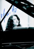 Martha Argerich signed 12x8 black and white photo. Martha Argerich (born 5 June 1941) is an