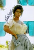 Sophia Loren signed 12x8 colour photo. Sofia Costanza Brigida Villani Scicolone Dame Grand Cross