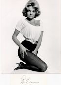 Angie Dickinson collection includes signed 6x4 vintage black and white photo and 12x8 signature
