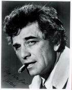 Peter Falk signed 10x8 Columbo black and white vintage photo. Peter Michael Falk (September 16, 1927