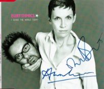Annie Lennox and Dave Stewart signed Eurythmics I Saved the World Today CD sleeve disc included. Ann