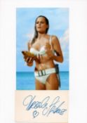 Ursula Andress 12x8 signature piece includes signed album page and iconic James Bond colour photo
