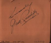 Assorted autograph book. Some of signatures included are Cyril Stapleton, Jack Radcliffe, Kenneth