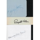James Bond Actresses. Three signed pieces with no dedications. Eunice Gayson, credited with being