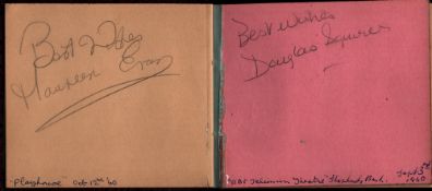 Autograph book, containing 1950's music signatures. 30+ signatures. Signatures include Pearl Carr,