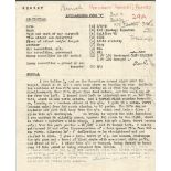 P/O Herbert James Lempriere Hallowes signed Original World War II personal combat report form