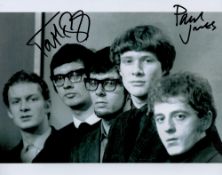 Paul Jones and Tom McGuiness Manfred Mann signed 10x8 black and white photo. Good condition. All