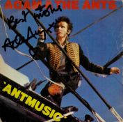 Adam Ant, singer and musician. A signed original Antmusic cover from 1980, complete with single.