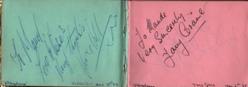 Autograph book. Music and entertainment. Some of names included are Vince Hill, Tony Crane, Dodie