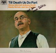 Till Death Us Do Part, a signed LP album from the 1960 70s BBC comedy show. Signed by all four