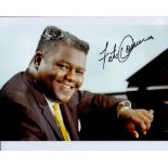 Fats Domino signed 10x8 colour photo. Good condition. All autographs come with a Certificate of