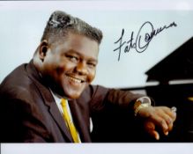 Fats Domino signed 10x8 colour photo. Good condition. All autographs come with a Certificate of