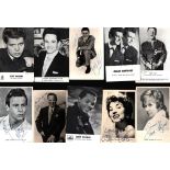 Music signed 1960's 6x4 black and white photos. 15+ included. Amongst the names are Eric Delaney,