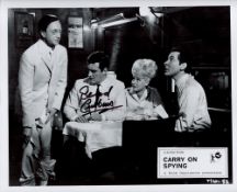Carry On Spying, a 10x8 film photo. Signed by Bernard Cribbins, who played Harold Crum, appeared