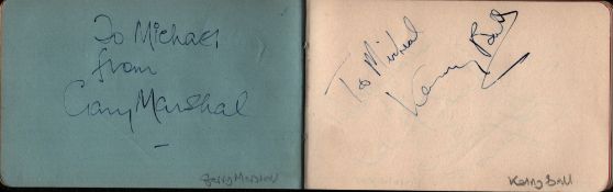 Autograph book. 1950/60's music and entertainment signatures. Amongst the signatures are Bill