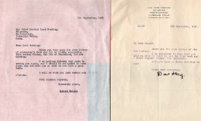 Lord Dowding WW2 signed 1966 typed letter on personal stationary regarding a meeting. Good