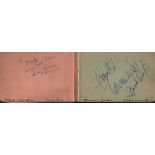 Autograph book. Music and entertainment. Some of signatures included are Acker Bilk, Shirley