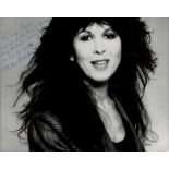 Elkie Brooks signed 10x8 black and white photo dedicated. Good condition. All autographs come with a