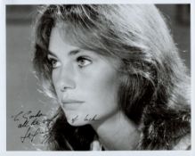 Jacqueline Bisset, a signed and dedicated 10x8 photo. An actress who has appeared in over 60