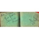 Tiny autograph book. Unidentified signatures. With some investigation may uncover some value. Good