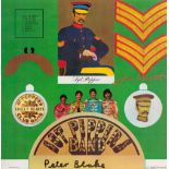 Peter Blake and Jann Haworth, a signed 12x12 album insert only, no LP. Pop artists and creators of
