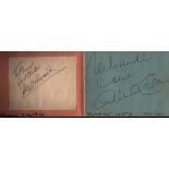 Assorted signed autograph book. Some of signatures in book are Alma Cogan, Huw Thomas, Joan Small,