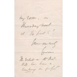 Hugh McCalmont Cairns 1st Earl Cairns two page ALS on House of Lords headed paper 1880. Major-