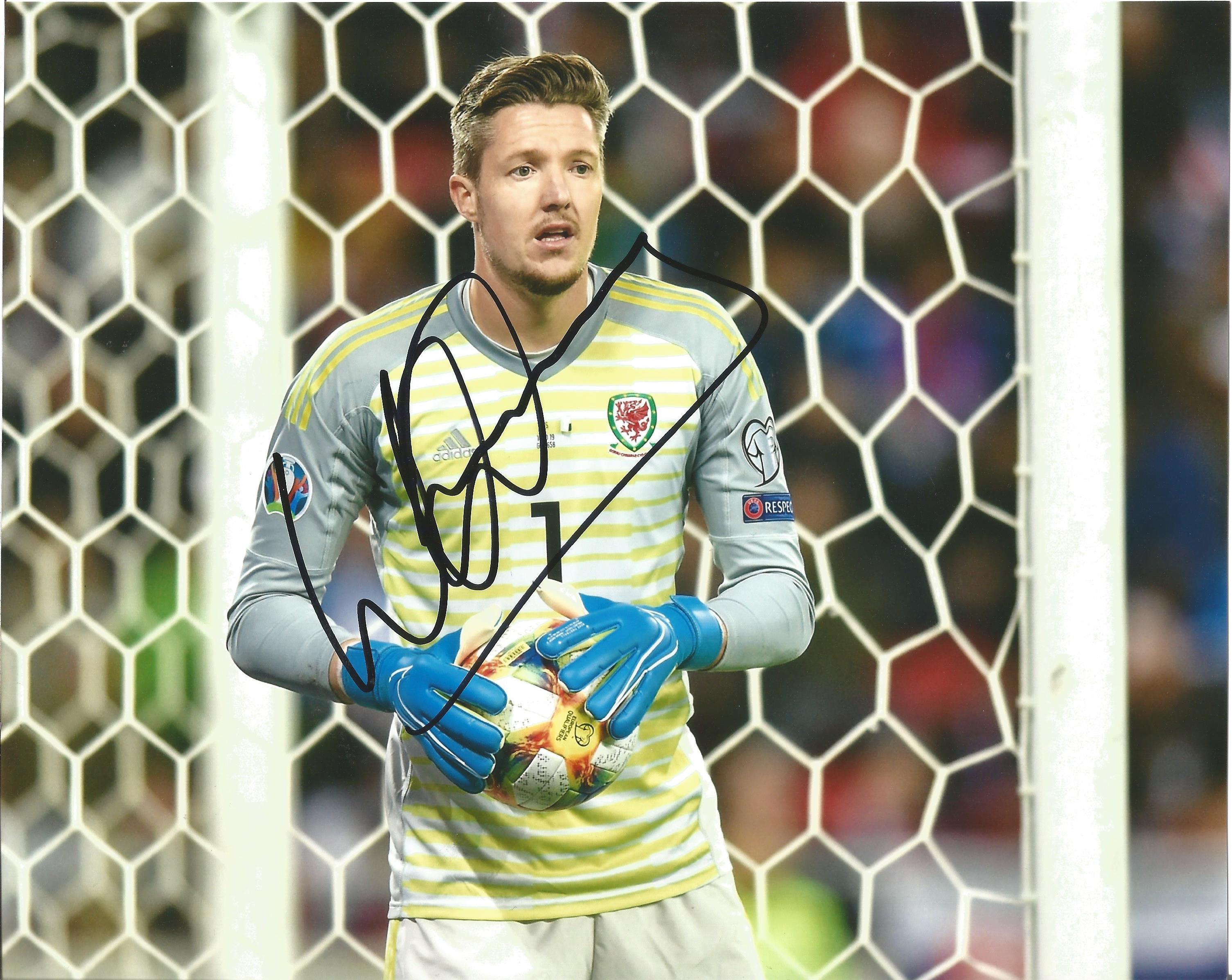 Wayne Hennessey 10x8 Signed Colour Photo. Hennessey was capped for Wales at under 17, under 19 and