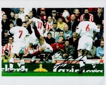 Football Alan Shearer signed 10x8 England colour photo dedicated. Alan Shearer CBE DL (born 13