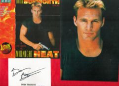 Brian Bosworth signature piece includes 6x4 signed white card and 10x8 colour photo. Brian Keith