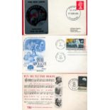 Vintage collection of 3 Apollo moon mission stamp covers with original post marks and stamps.