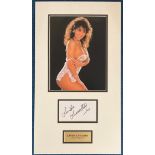 Glamour Model, Linda Lusardi signed and matted signature piece featuring a 10x8 colour photograph, a