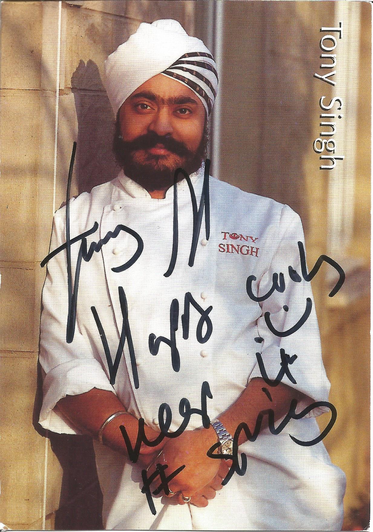 Tony Singh signed 6x4 colour photograph, dedicated. Singh Kusbia MBE, (born 15 May 1971) is a