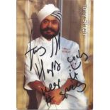 Tony Singh signed 6x4 colour photograph, dedicated. Singh Kusbia MBE, (born 15 May 1971) is a