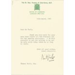 The Rt. Hon. Norman St John-Stevas MP Signed Typed Letter, on 12th March 1981. Letter gives thanks