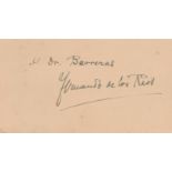 Fernando de los Ríos signed 5x3 card. Fernando de los Ríos Urruti (8 December 1879 - 31 May 1949)