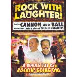 Cannon and Ball signed flyer for their tour Rock With Laughter. Tommy Cannon (b.1938) and Bobby Ball