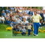 Golf Craig Stadler 12x8 mounted signature superb image pictured in action with Hal Sutton in the
