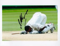 Cricket Shivnarine Chanderpaul signed 10x8 colour photo. Shivnarine "Shiv" Chanderpaul (born 16