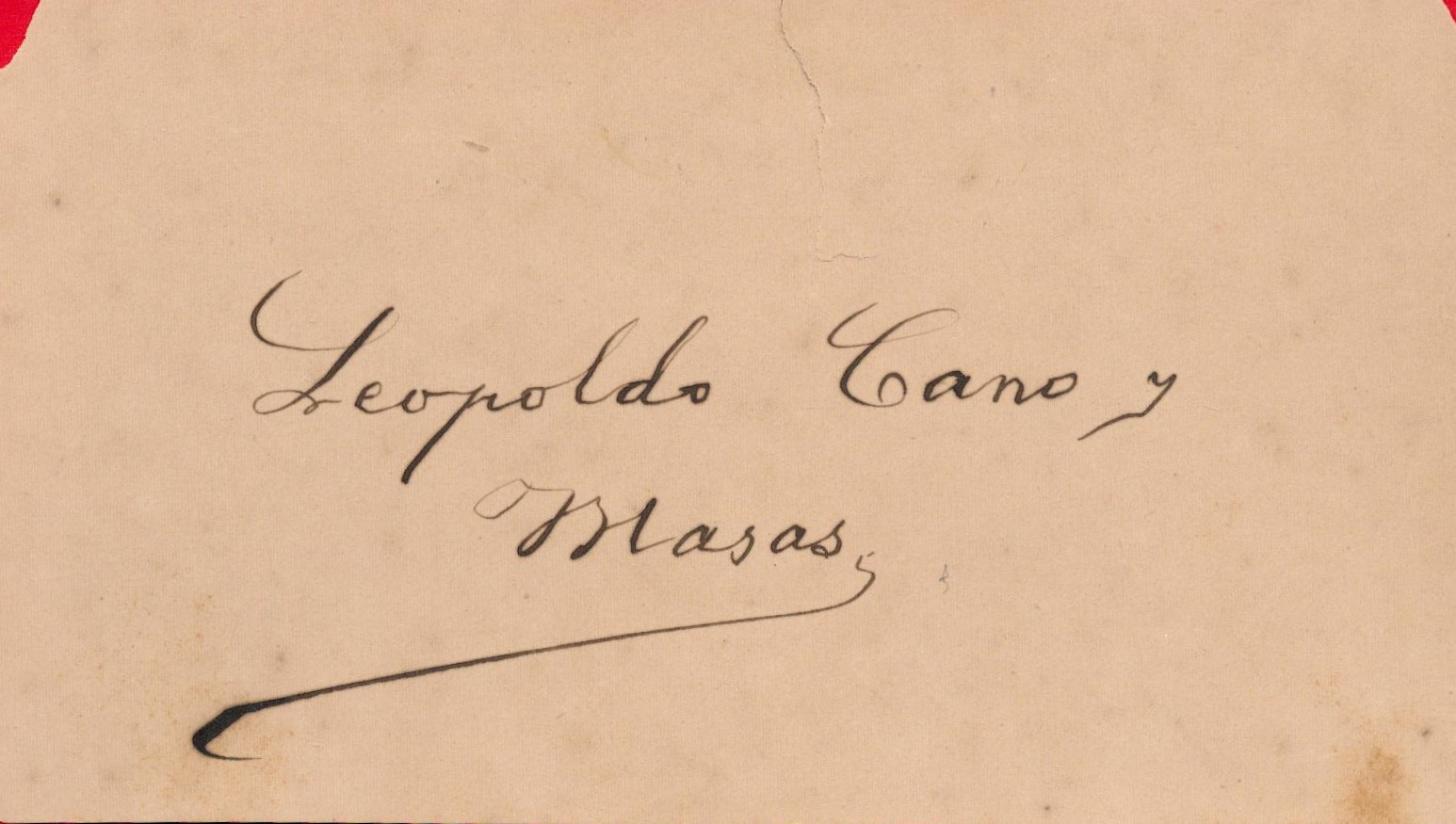 Leopoldo Cano Y Masas signed 5x3 album page. Leopoldo Cano y Masas (13 November 1844 - 1934) was a