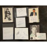 Comedy/ Entertainment collection of 7 signed pages and photographs from comedians and stars across