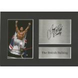 WWE, The British Bulldog, 11x8 matted printed signature piece. This beautifully presented piece