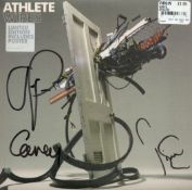 Athlete Band Multi Signed 'Wires' Vinyl Sleeve with Vinyl, Signed by Joel Pott, Carey Willetts and