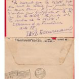 Henri-René Lenormand vintage 5x3 ALS card. Henri-René Lenormand (3 May 1882 - 16 February 1951)