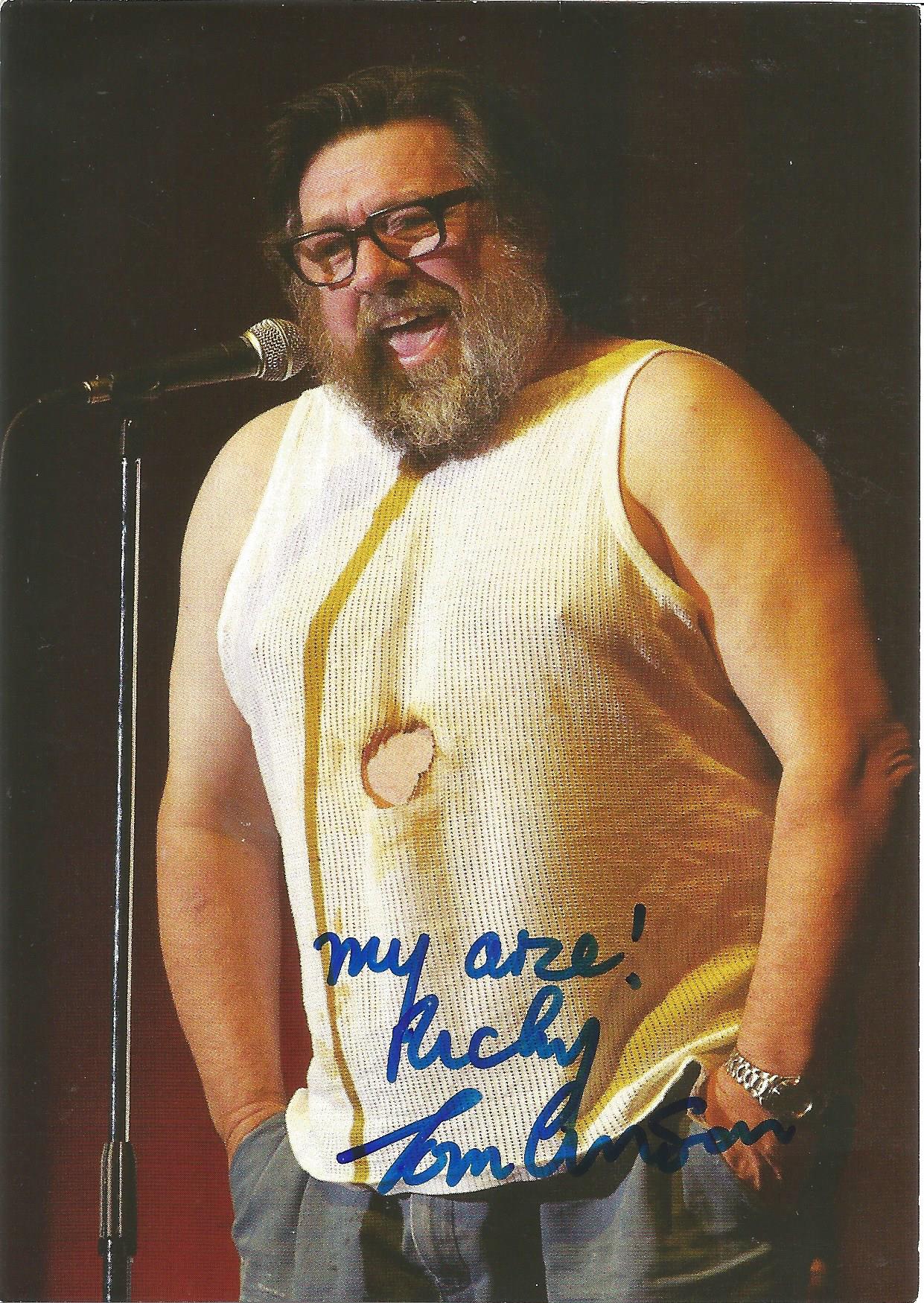 Ricky Tomlinson signed 6x4 colour photo. Good condition. All autographs come with a Certificate of