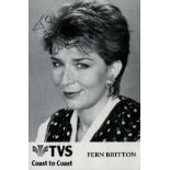 Fern Britton signed and dedicated 6x4 black and white photograph. Britton (born 17 July 1957)[3]